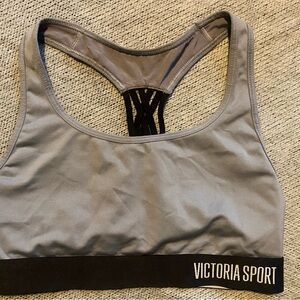 Victoria's Secret Gray and Black Sports Bra